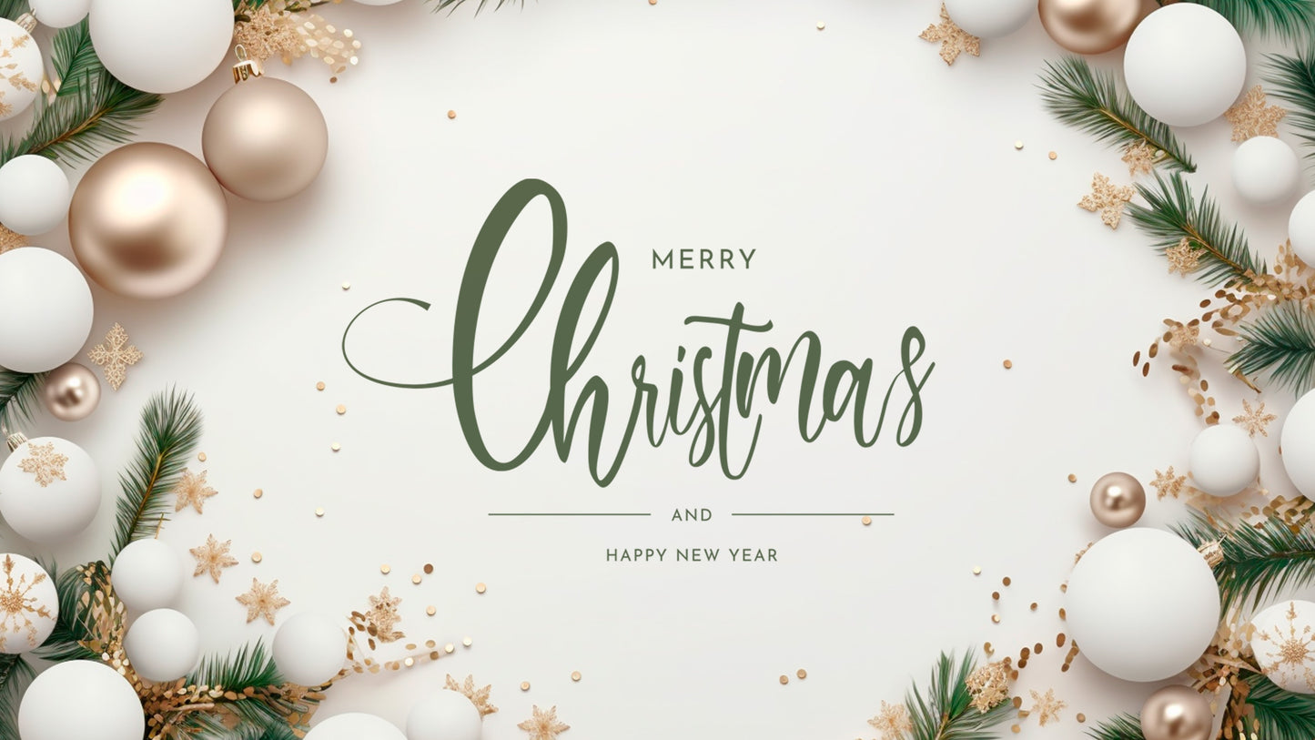Chiefbackdrop™ Traditional Christmas Tree Scene Fabric