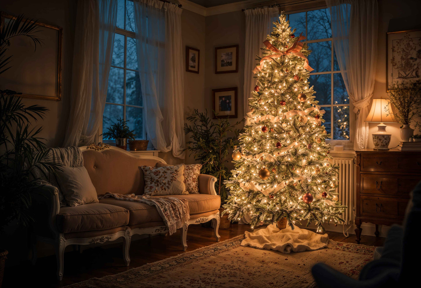 Chiefbackdrop™ Cozy Christmas Tree Holiday Backdrop