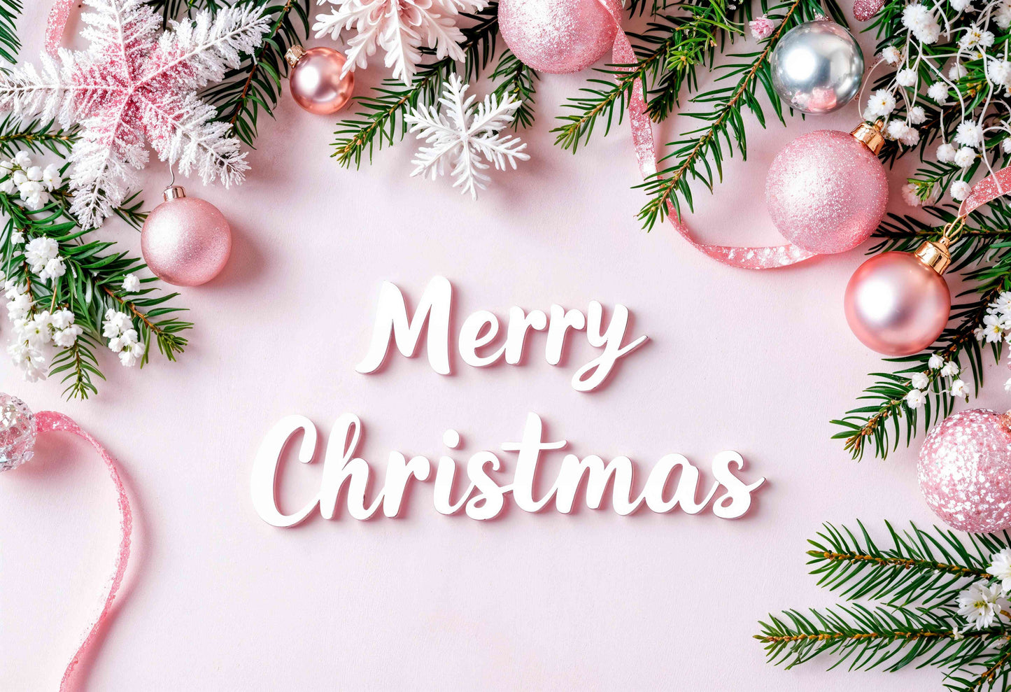 Chiefbackdrop™ Pink Christmas Tree Decoration Fabric
