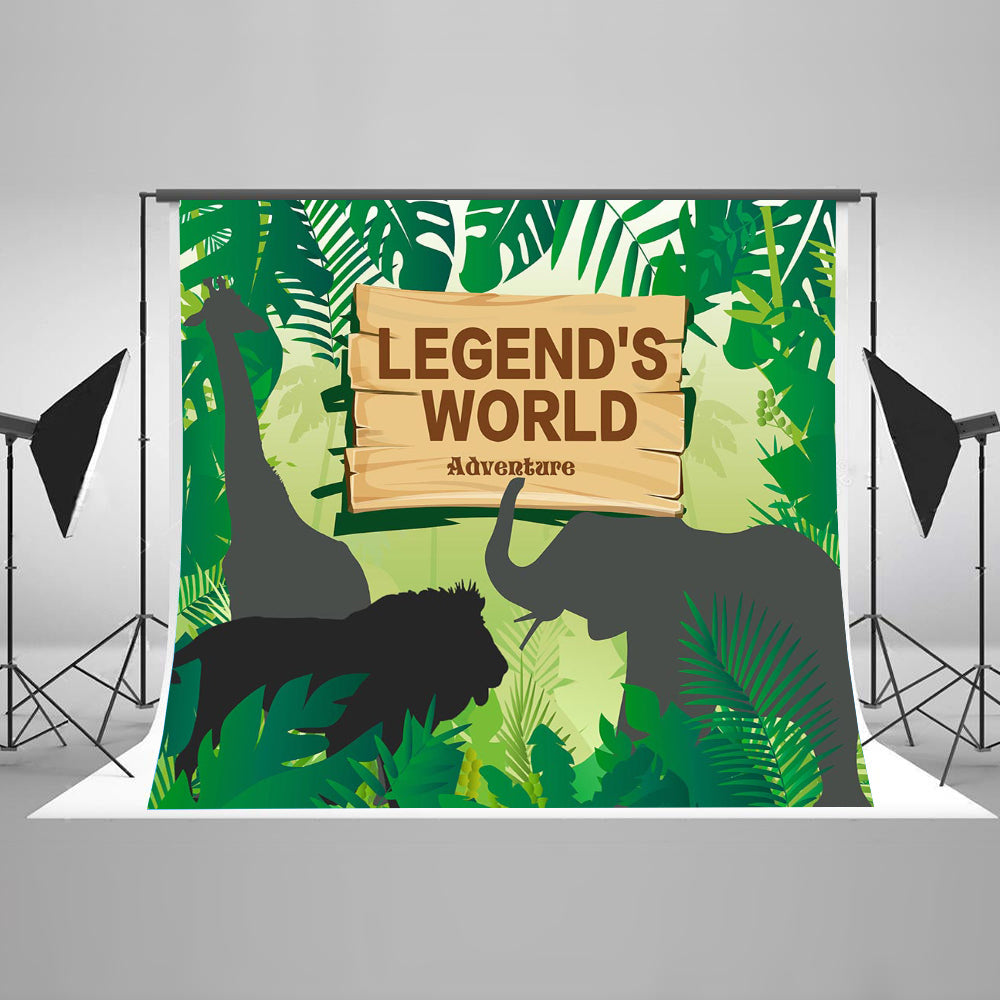 Forest Animal World Baby Shower Backdrop Ideas