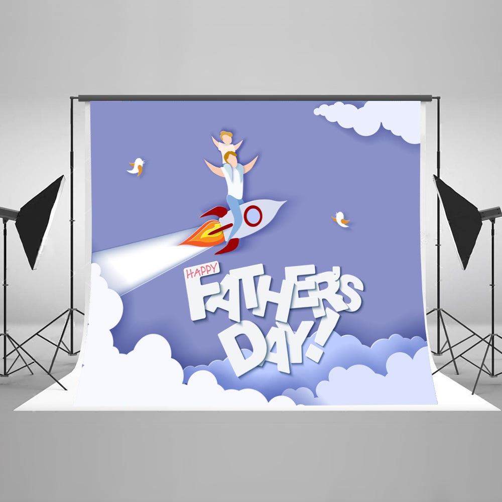 Chiefbackdrop™ Rocket Ride Father's Day Backdrop Photography Background