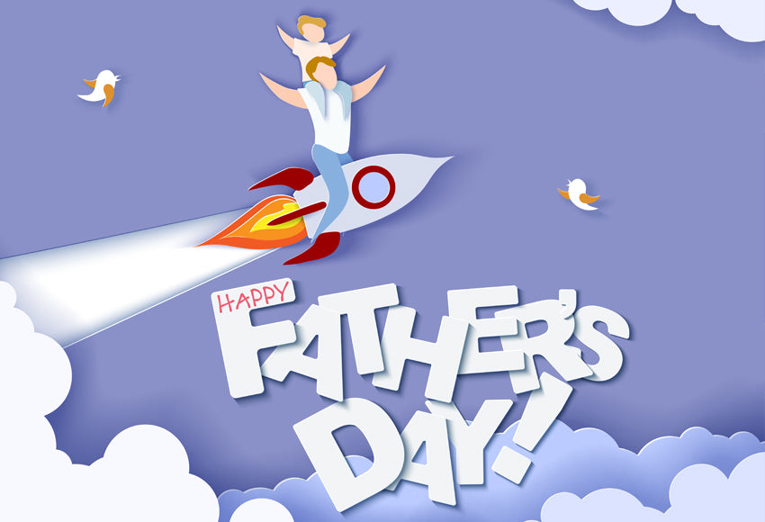 Chiefbackdrop™ Rocket Ride Father's Day Backdrop Photography Background