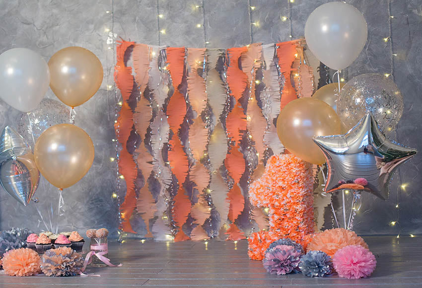 Chiefbackdrop™ Balloons and Shiny Lights Bacby Shower Backdrop for Pictures