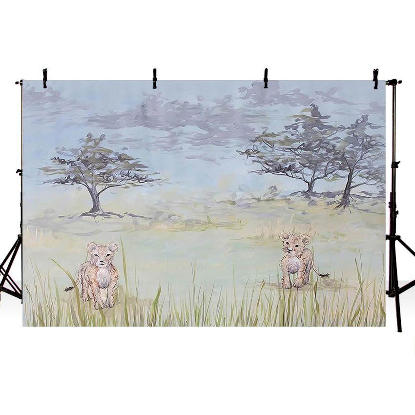 Chiefbackdrop™ Cartoon Wild World Children Photography Baby Shower Decorations and Ideas