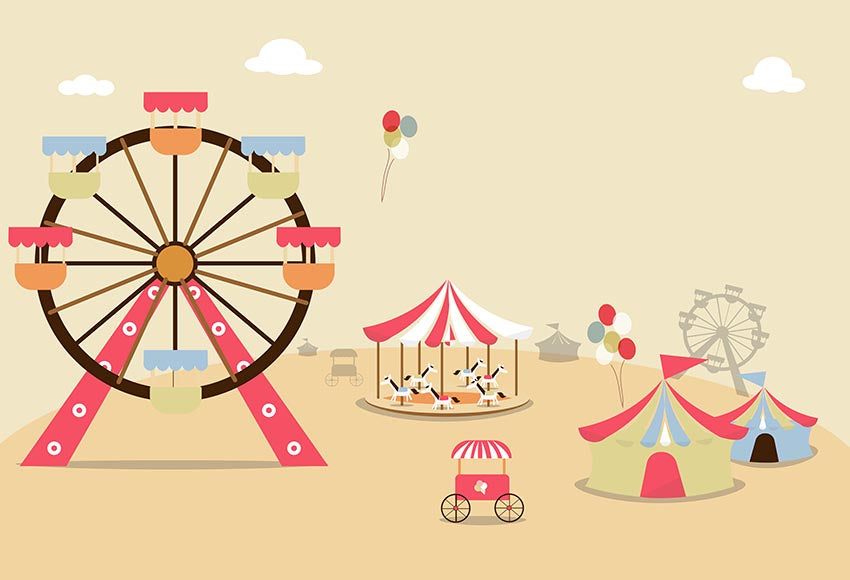 Chiefbackdrop™ Circus Entertainment playground Backdrop for Photography