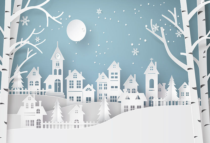 Chiefbackdrop™ Exquisite Christmas Theme Paper-cut Background Photography backdrop