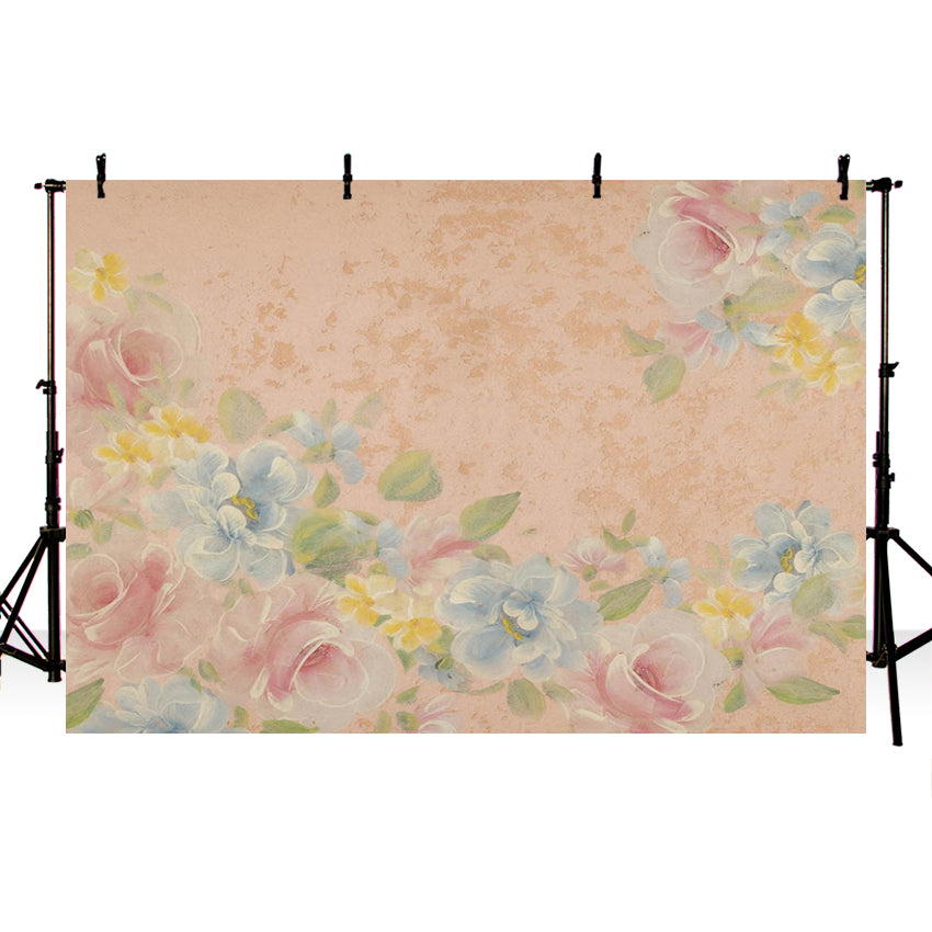 Chiefbackdrop™ Flower Painting Photography Backdrops Fabric for Baby Shower Invitations
