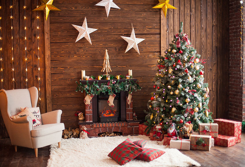 Chiefbackdrop™ Ornate Christmas Decorations Backdrop for Family Portrait