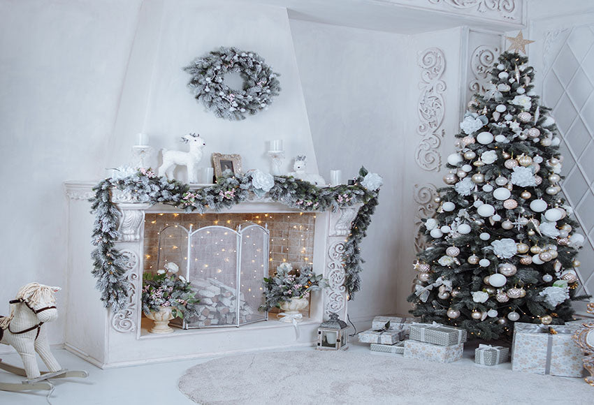 Chiefbackdrop™ Superb Christmas Indoor Decorations Background Portrait Backdrop