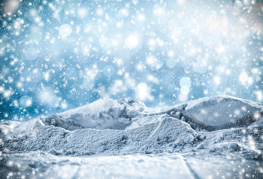 Chiefbackdrop™ White Bokeh World Background Winter Backdrop for Portrait