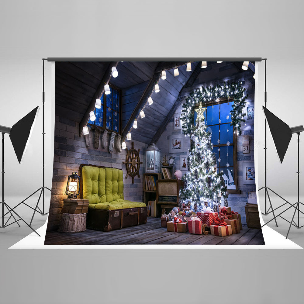 Chiefbackdrop™ Christmas Tree Room Decor Photography Backdrops