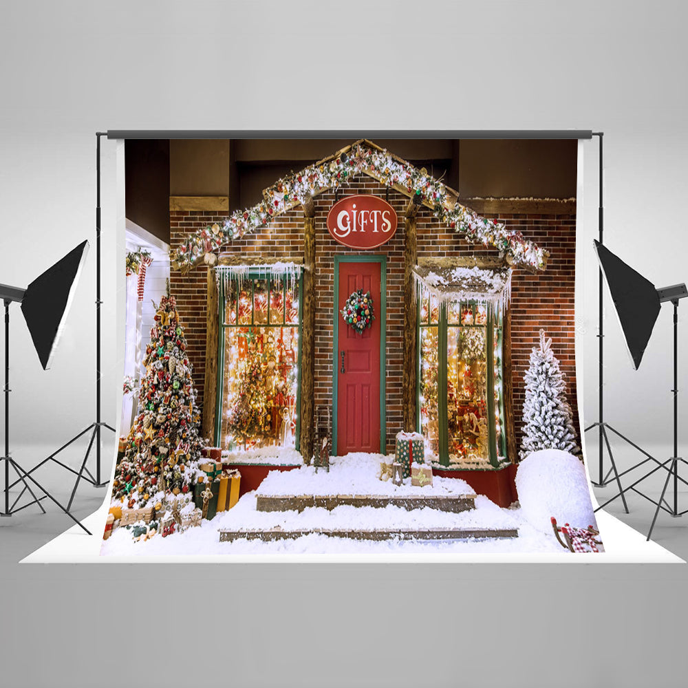 Chiefbackdrop™ Christmas Santa Workshop Photography Backdrops Children Photo Background