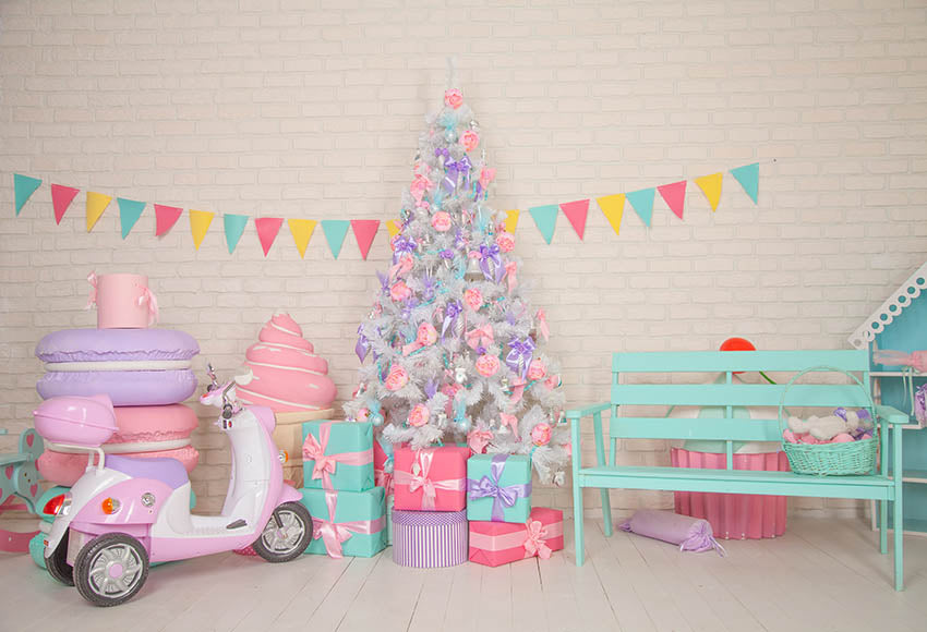 Chiefbackdrop™ Gifts Tree and Toy Baby Shower Backdrop for Pictures