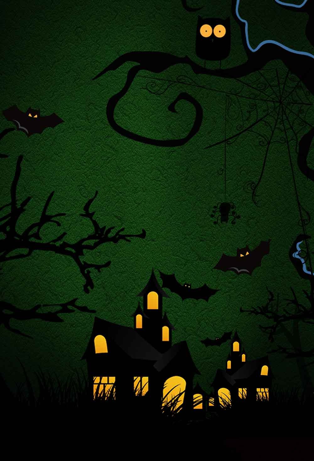 Black Silhouette Castle With Light Background Baby Shower Backdrops