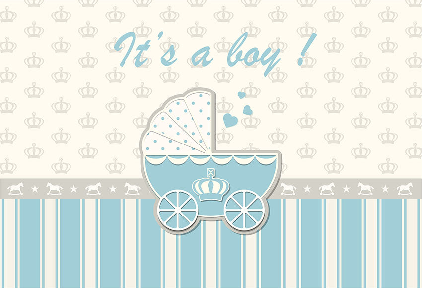Blue Striped Background for Baby Boy G-1008