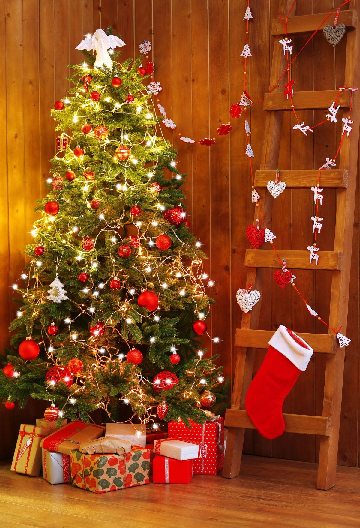Chiefbackdrop™ Christmas Indoor Decorations Christmas Tree And Gifts Background