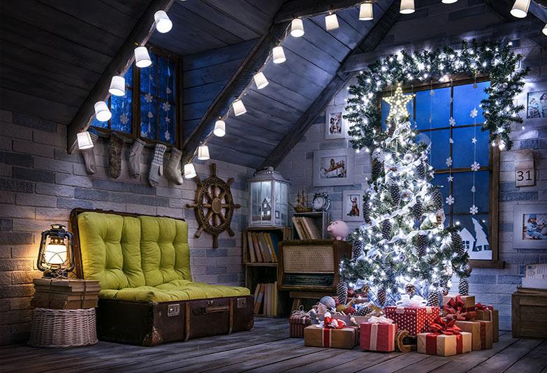Chiefbackdrop™ Christmas Tree Room Decor Photography Backdrops