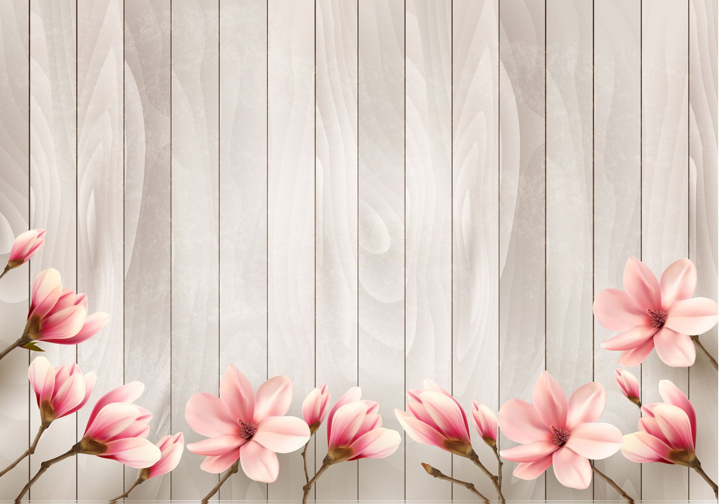Flower Design Drawings Wood Background Floral Backdrop For Photography | Chiefbackdrop