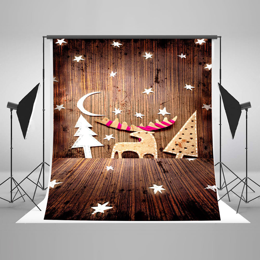 Chiefbackdrop™ Cute Christmas Ornaments Background Wood Backdrops