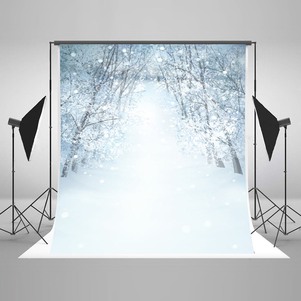 Chiefbackdrop™ Thick Snow Trail Background Winter Backdrops