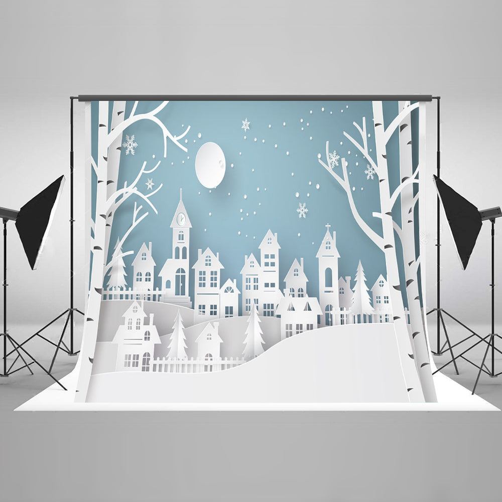 Chiefbackdrop™ Exquisite Christmas Theme Paper-cut Background Photography backdrop