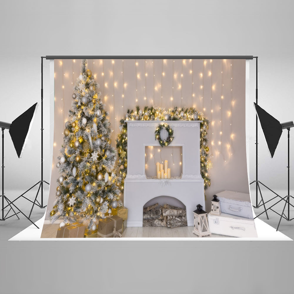 Chiefbackdrop™ Vivid StarLight and Beautiful Christmas Tree Background Photography Backdrop