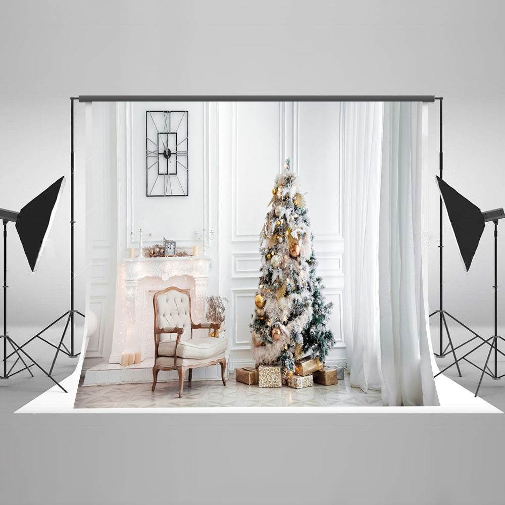 Chiefbackdrop™ Elegant Christmas Tree Background Photography Backdrop for Party