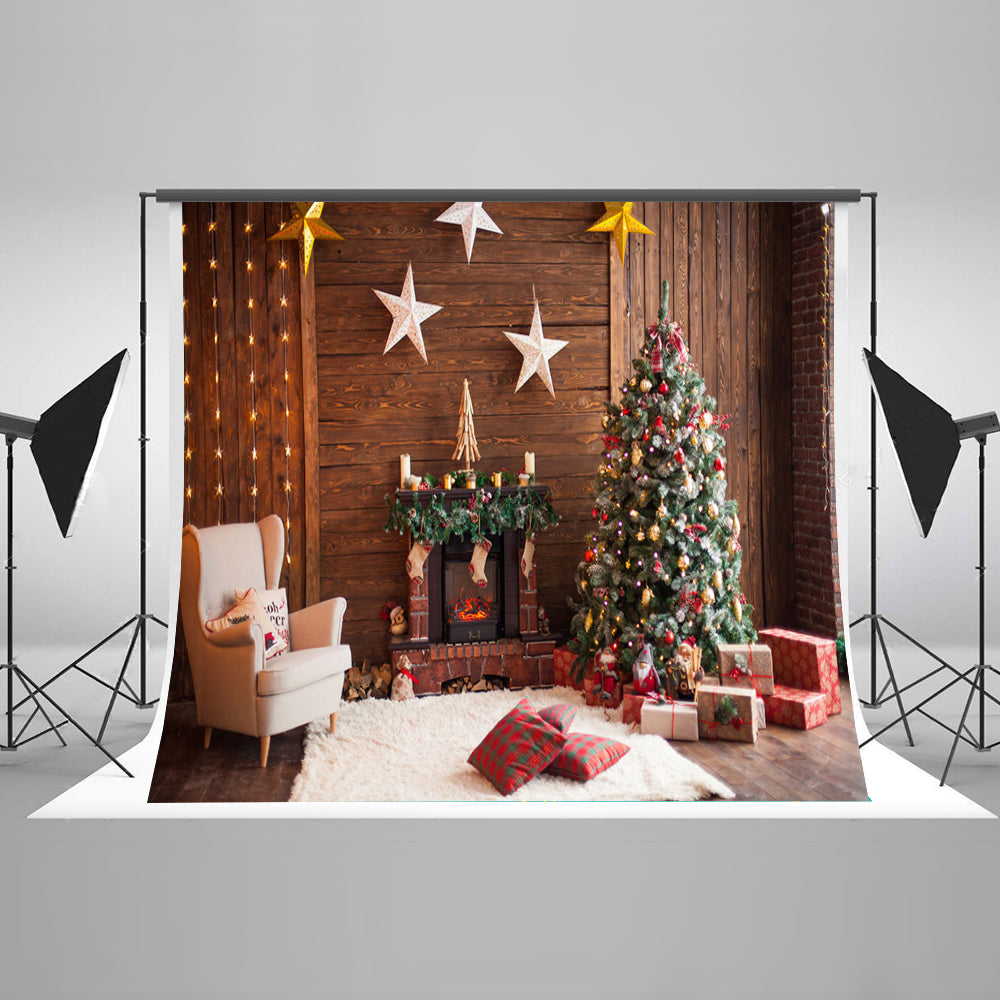 Chiefbackdrop™ Ornate Christmas Decorations Backdrop for Family Portrait