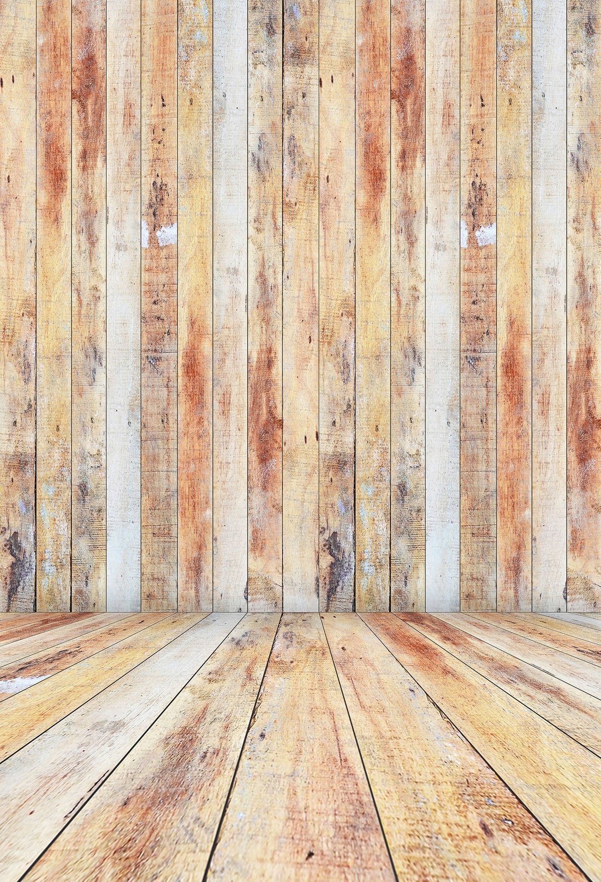 Old Wood Background With Wood Floor Extending Backdrop For Photography | Chiefbackdrop