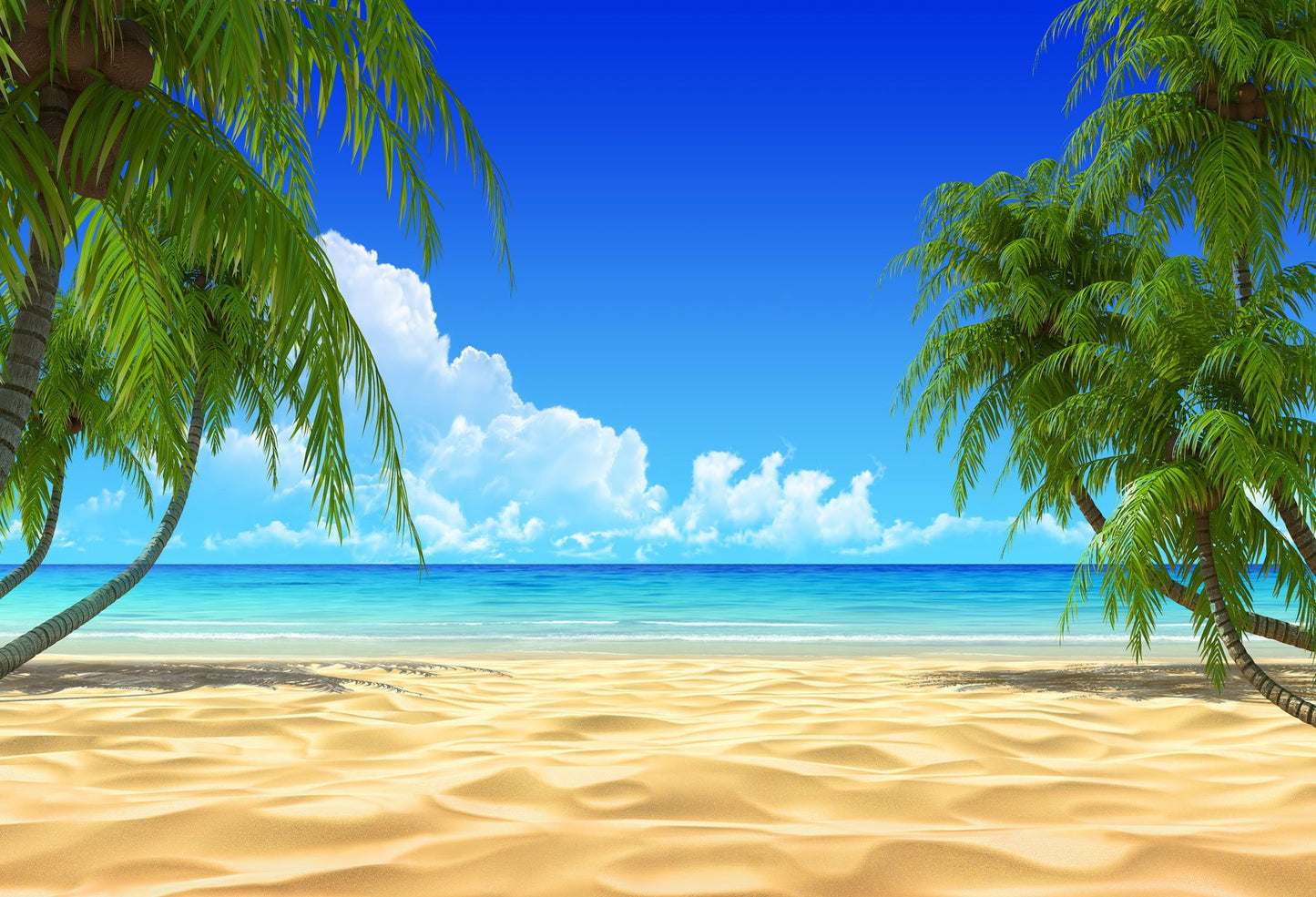 Summer Beach Paint Background Summer Backdrops Beautiful View For Portrait Photography | Chiefbackdrop