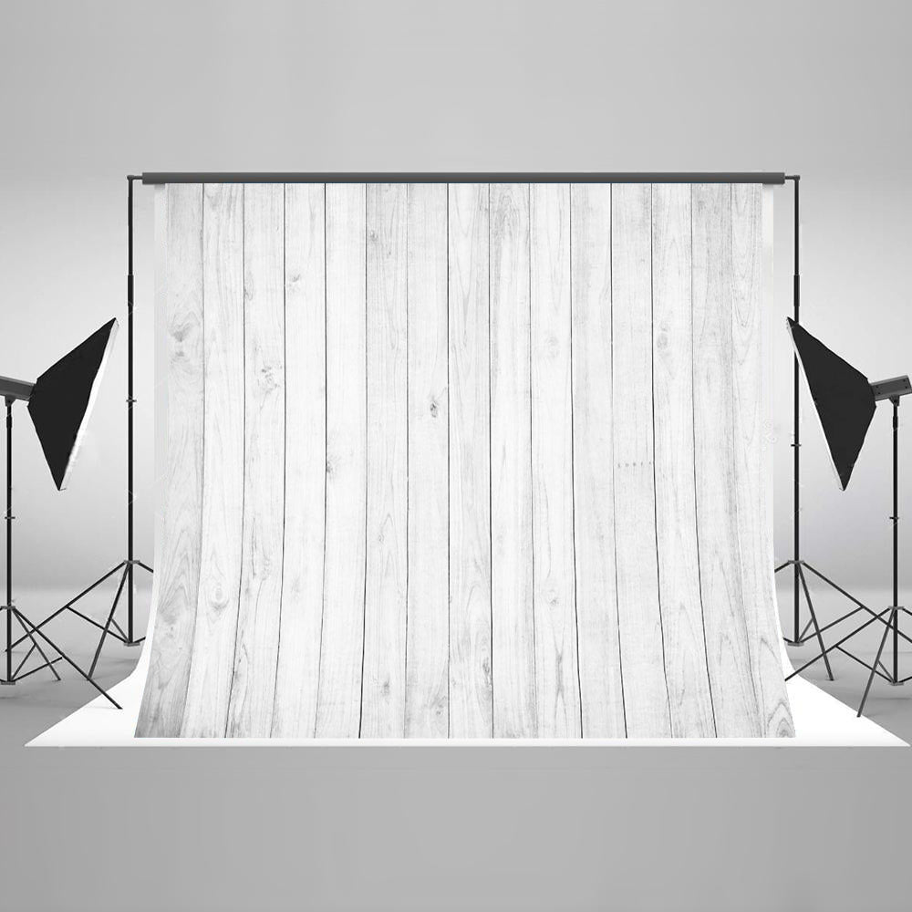 White Wooden Floor Easy Baby Shower Backdrop