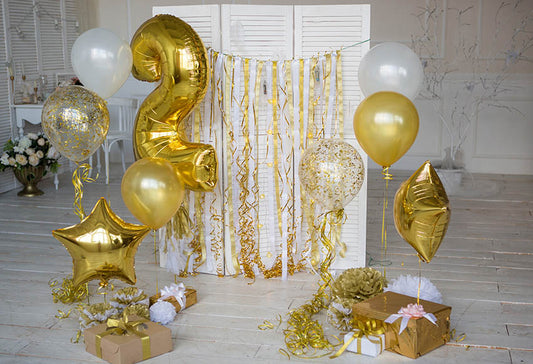 Chiefbackdrop™ 2-year-old Birthday Party Setting Baby Shower Backdrop for Pictures