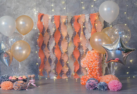 Chiefbackdrop™ Balloons and Shiny Lights Bacby Shower Backdrop for Pictures