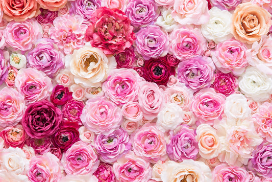 Chiefbackdrop™ Brilliant Purples and Reds Background Flower Backdrops For Wedding