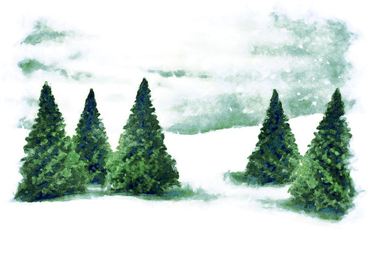Chiefbackdrop™ Abstract Textured Snow Forest Background Portrait Backdrops
