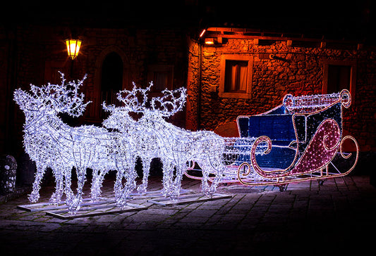 Chiefbackdrop™ Alight Santa's Sleigh Background Beautiful Backdrops for Christmas
