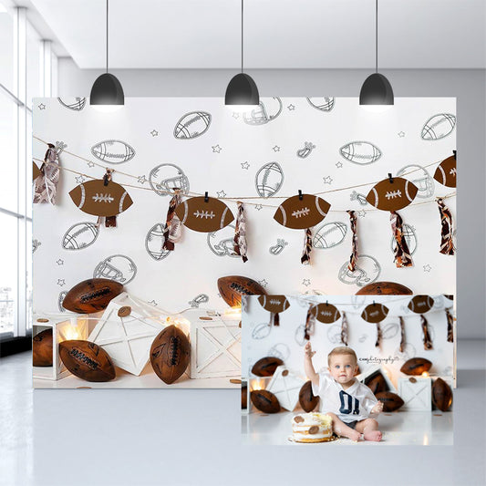 Chiefbackdrop™ Baseball Background Photography Backdrops For Baby Shower Gifts
