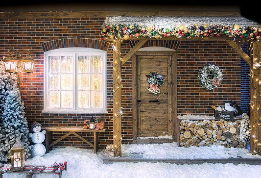 Chiefbackdrop™ Beautiful House for Christmas Photography Backdrops G-1223