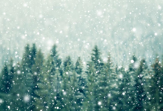 Chiefbackdrop™ Bokeh Snow Scene Background Christmas Forest Backdrops