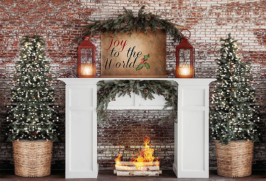 Chiefbackdrop™  Christmas Walls and Stoves Background Festival Backdrops G-1181