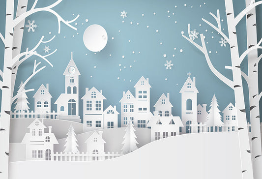 Chiefbackdrop™ Exquisite Christmas Theme Paper-cut Background Photography backdrop