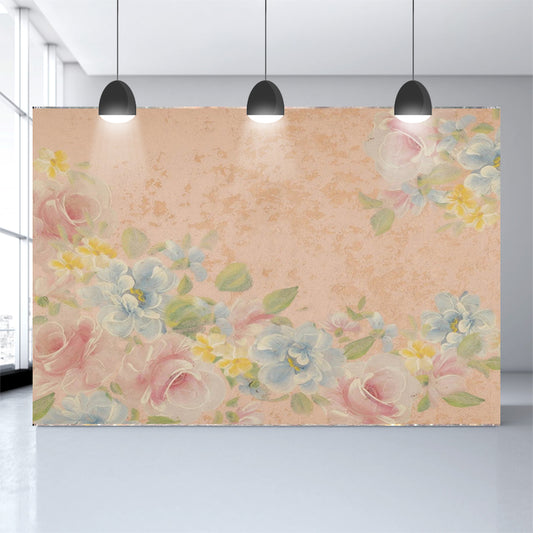 Chiefbackdrop™ Flower Painting Photography Backdrops Fabric for Baby Shower Invitations 