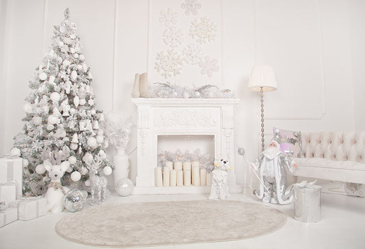 Chiefbackdrop™ Girl’s Well-liked White Palace Background for Christmas Photography Backdrop