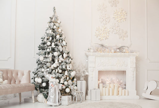 Chiefbackdrop™ Gorgeous White Christmas Theme Background Photography Backdrop for Portrait