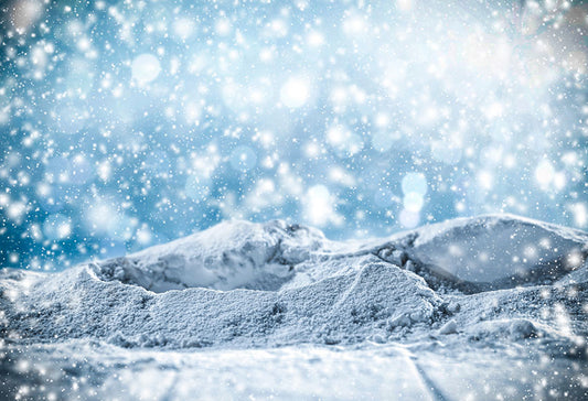 Chiefbackdrop™ White Bokeh World Background Winter Backdrop for Portrait