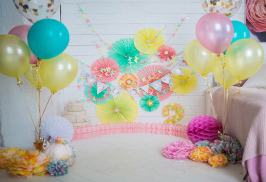 Chiefbackdrop™ Colorful Birthday Settings Baby Shower Backdrop for Pictures
