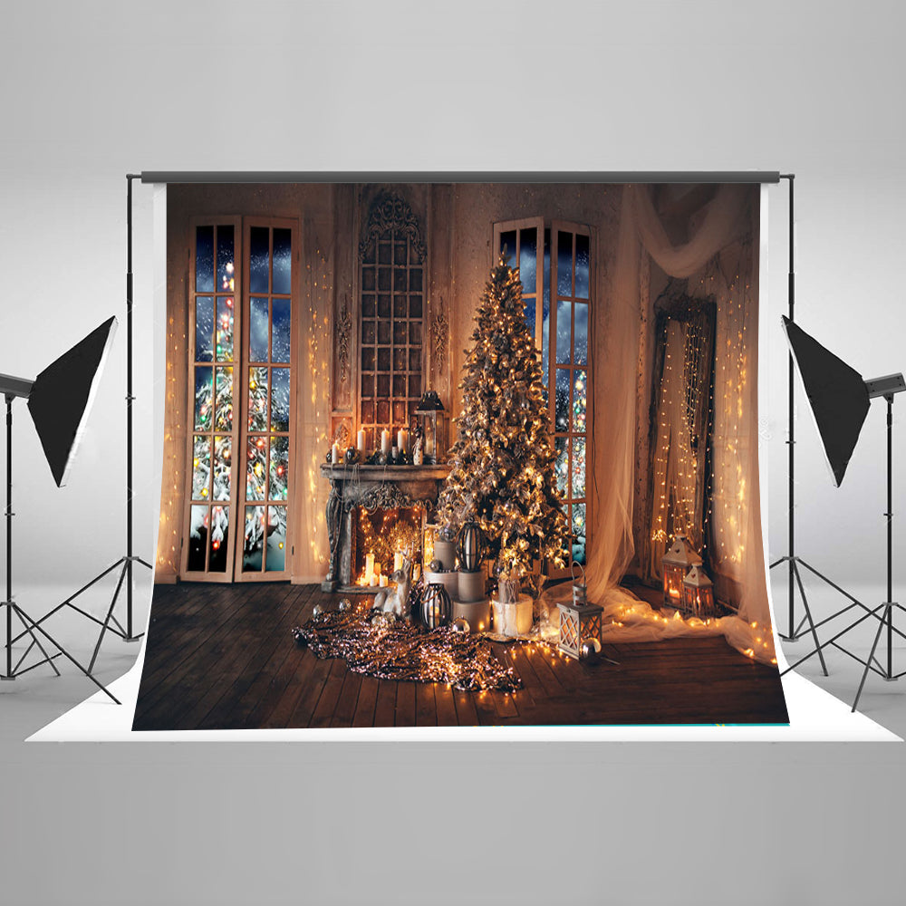 Chiefbackdrop™ Glorious Christmas Tree And Room Decoration Backdrops