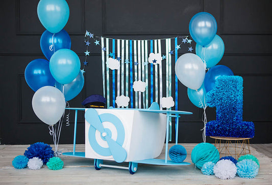 Chiefbackdrop™ Paper Plane Creative Party Idea Baby Shower Backdrop for Pictures