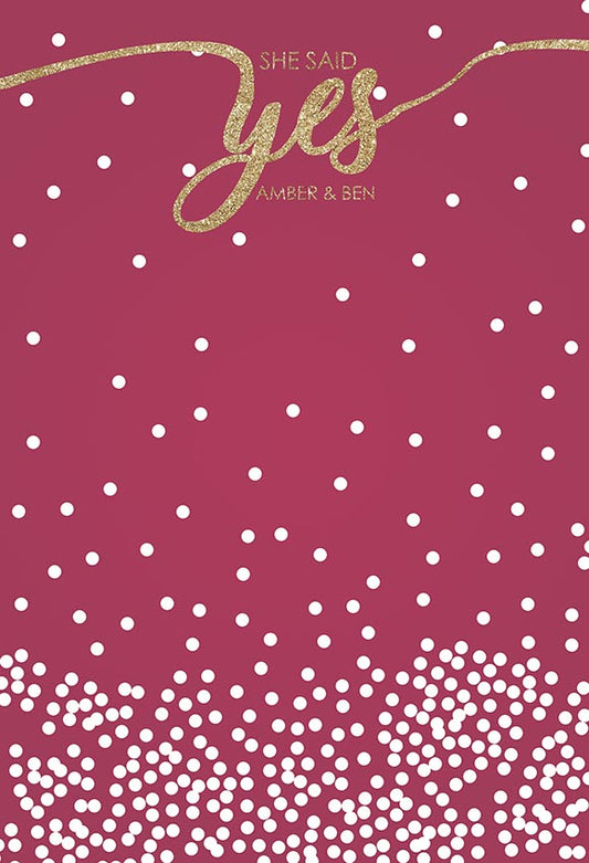 Chiefbackdrop™ White Spots matches Red Background Wedding Backdrops