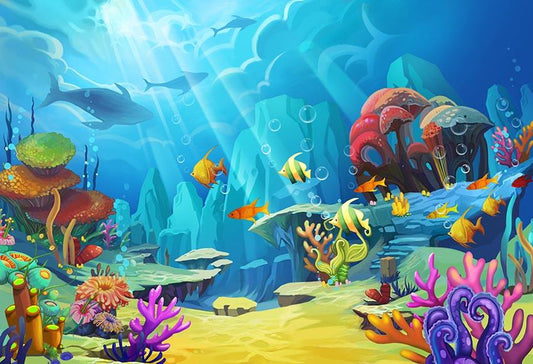 Chiefbackdrop™ Beautiful Sea World Background Scenic Backdrops 